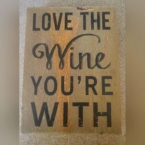 Wood Wine sign
